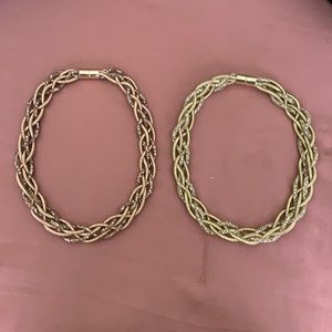 Gold and Rose gold necklace set